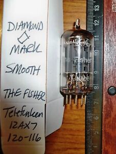 Strong THE FISHER by Telefunken Long SMOOTH Plate 12AX7 / ECC83 Tube