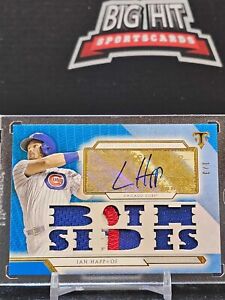 New Listing2018 TOPPS TRIPLE THREADS IAN HAPP AUTO 3 COLOR CUBS PATCH BLUE #D 1/3