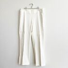 Akris Punts Women’s Crop Dress Pants Slacks Casual Side Stripe Ankle White 6
