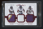2020 FLAWLESS RAY LEWIS-ED REED-PATRICK QUEEN TRIPLE GAME WORN PATCH #ED 07/15