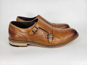 Bar III 3 'Jesse' Monk Strap Leather Dress Oxford Shoes Mens Size 13 Brown 42101