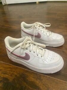 NIKE Air Force 1 White Pink Glaze CT3839 size 6Y or 8 Womens