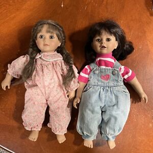 MY TWINN DOLL LOT OF 2 CUDDLY SISTERS IN ORIGINAL CLOTHES