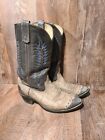 Mens Texas Cowboy Boots Blue Gray Grey Work Western Size 12 EE