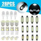 28x White LED Interior Package Kit For T10 31 36mm Map Dome License Plate Lights (For: Volkswagen Lupo)
