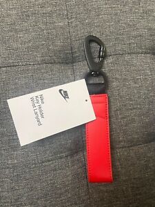 Nike Air Jordan Trophy Chicago Key Holder Keychain Wrist Red/White/Black Lanyard