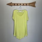 Made By Johnny | Lime Green Short Sleeve Swing Shirt Tunic Top Sz 0X Rayon