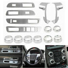 14pcs Interior Decor Trim Full Kit Dash Cover Bezel for Ford F150 2013-14 Sliver (For: 2010 F-150)