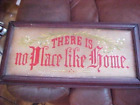 Antique Victorian Punch Paper Sampler Needlework “THERE IS NO PLACE LIKE HOME