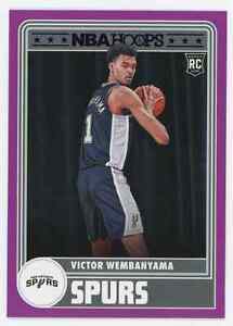 2023-24 Panini Hoops Basketball #298 Victor Wembanyama - PURPLE (Print Lines)