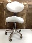 Saddle Stool Chair Rolling with Back Esthetician Chair for Lash Tech Salon