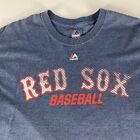 Boston Red Sox T Shirt Adult Large Blue Graphic MLB Baseball Majestic Mens