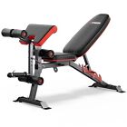 Adjustable Weight Bench with 6 Backrest Pad Positions Workout Bench for Home Gym