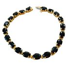 Estate 14K Solid Yellow Gold Black Spinel 7