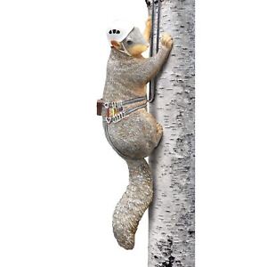 Outdoor Hand Painted Squirrel Tree Climber Sculpture - Fun Garden Statue