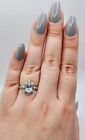Kay Jewelers Retired Scalloped Halo Lab Created White Sapphire Ring Size 6