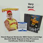 WWE Hulk Hogan Autographed Nintendo NES WrestleMania Game Cartridge w/ BAS COA