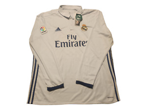Real Madrid 2016-2017 Home Football Shirt Soccer Jersey Long Sleeve Adidas Sz XL