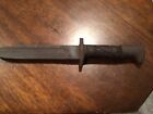 US Military Knife Bayonet Stamped 1896 Carved Wood Handle Fixed Blade Antique