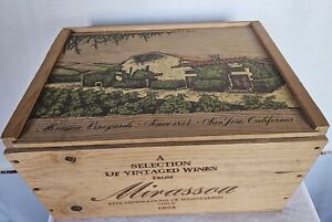 Vintage Wooden Wine Crate/Box With Sliding Cover, Vintage Wine Box ...