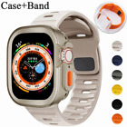 Case + Silicone Band Strap for Apple Watch Series 9 8 7 6 5 4 SE Ultra 2 38-49mm