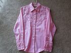 SCULLY PINK SIZE MED. WESTERN EMBROIDERED SHIRT PEARL SNAPS WOMEN'S COWGIRL