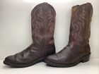 MENS DOUBLE H COWBOY DARK BROWN BOOTS SIZE 10.5 EE