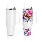 40 Oz Sublimation Tumbler With Handle 2 Pack Sublimation Tumbler Blanks Stainles
