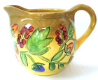 Laurie Gates Creamer Small Pitcher Harvest Gold Wild Berries Floral 4