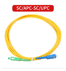 1m 2m 3m SC APC to SC UPC Simplex Single Mode Fiber Optical Patch Cord Cable lot