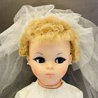 1966 PM Sales Inc  Plastic Blond Doll W Brown Eyes Cat Eye Style Eyeliner  23”