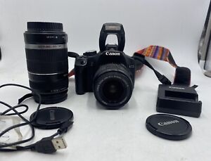 Canon EOS Rebel T1i 500d Camera w 18-55mm & 55-250mm Lenses