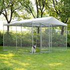 Outdoor Large Dog Kennel Heavy Duty Fence Dog Cage with Galvanized Chain Link