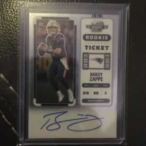 2022 Panini Contenders Rookie Ticket Bailey Zappe Auto #104