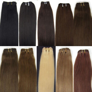 Sew-in Double Weave Remy Human Hair Weft Hair Extensions Full Head 100gr Per Pac
