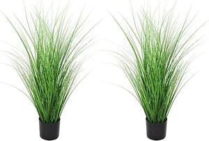 28” Tall Artificial Plants - 1Set Potted Grass Plant, Faux Home Decorative & ...