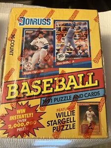 1991 Donruss Baseball cards series 1 sealed box Willie Stargel Puzzle Leaf