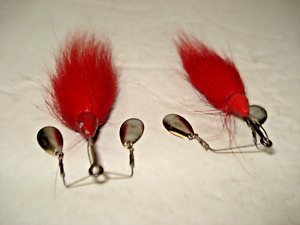 LOT OF 2 SHANNON TWIN SPIN 2 1/2 BUCKTAIL SPINNER BAITS GOOD CONDITION
