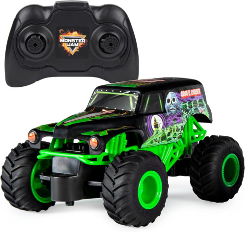 Monster Jam , Official Grave Digger Remote Control Monster Truck Toy, 1:24 2.4 4