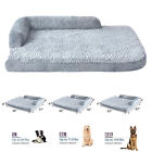 M/L/XL/XXL Dog Bed Orthopedic Foam 1/2Side Bolster Pet Sofa with Removable Cover
