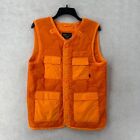 Alpha Industries Defense Dept Contractor Vest Mens XS Orange Nylon