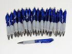 30ct Lot Misprint Retractable GEL-INK Pens Thick Barrel Rubber Grip BLUE/WHITE