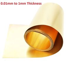 Brass Sheet/Brass Foil/Brass Tape 0.01mm to 1mm Thickness 102 Sizes Available