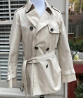 NWT- Women's Coach Short Trench Coat Belted /Double Breasted Size M