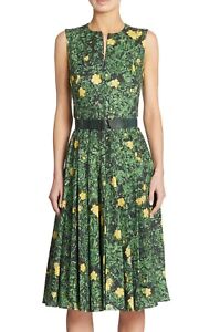 Akris Buttercup Floral-Print A-Line Dress SZ 44 = US 12 - NWOT RT $2,390+Tx