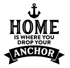 New ListingHome Is Where You Drop Your Anchor Vinyl Decal Sticker For Home Door Wall Decor