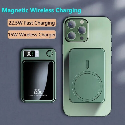 Wireless Magnetic Power Bank Magsafe  Fast Charging Thin Portable Waterproof