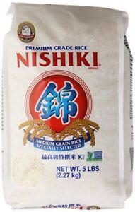 Nishiki Japanese Medium Grain White Rice Premium Grade 80-oz 5 Pound (Pack of 1)