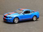2010 '10 Shelby Mustang GT500 Grabber Blue Red Stripes 1/64 Diorama Replica VHTF
