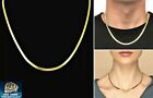 NEW PVD BONDED 18k GOLD Men’s & Woman’s 4½mm HERRINGBONE CHAIN Necklace -4 SIZES